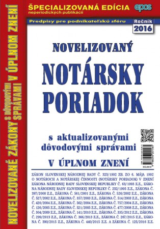 NOTÁRSKY PORIADOK (NZ35/2016)