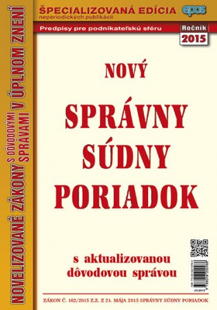 Nový SPRÁVNY SÚDNY PORIADOK (NZ23/2015)