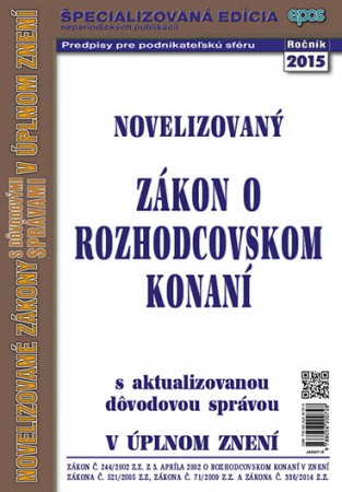 Zákon o rozhodcovskom konaní (NZ7/2015)