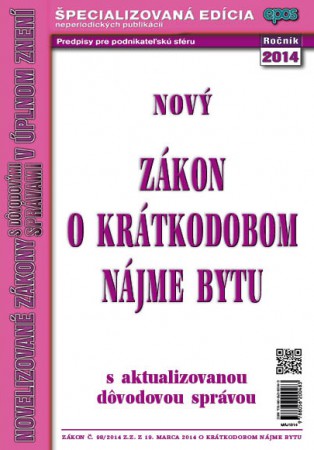Zákon o krátkodobom nájme bytu (NZ13/2014)