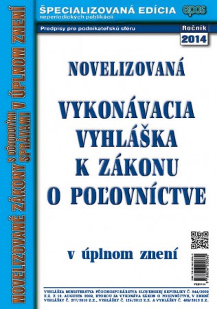 Vyhláška k zákonu o poľovníctve (NZ11/2014)