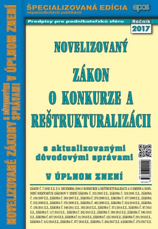 Zákon o konkurze a reštrukturalizácii (NZ22/2017)